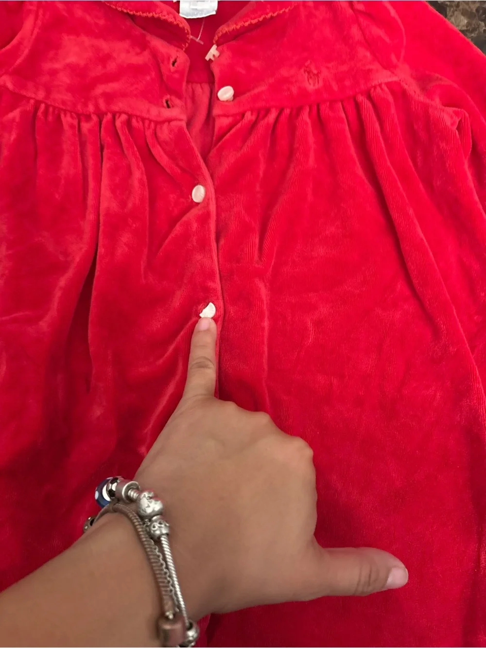 Ralph Lauren Red Velvet baby dress